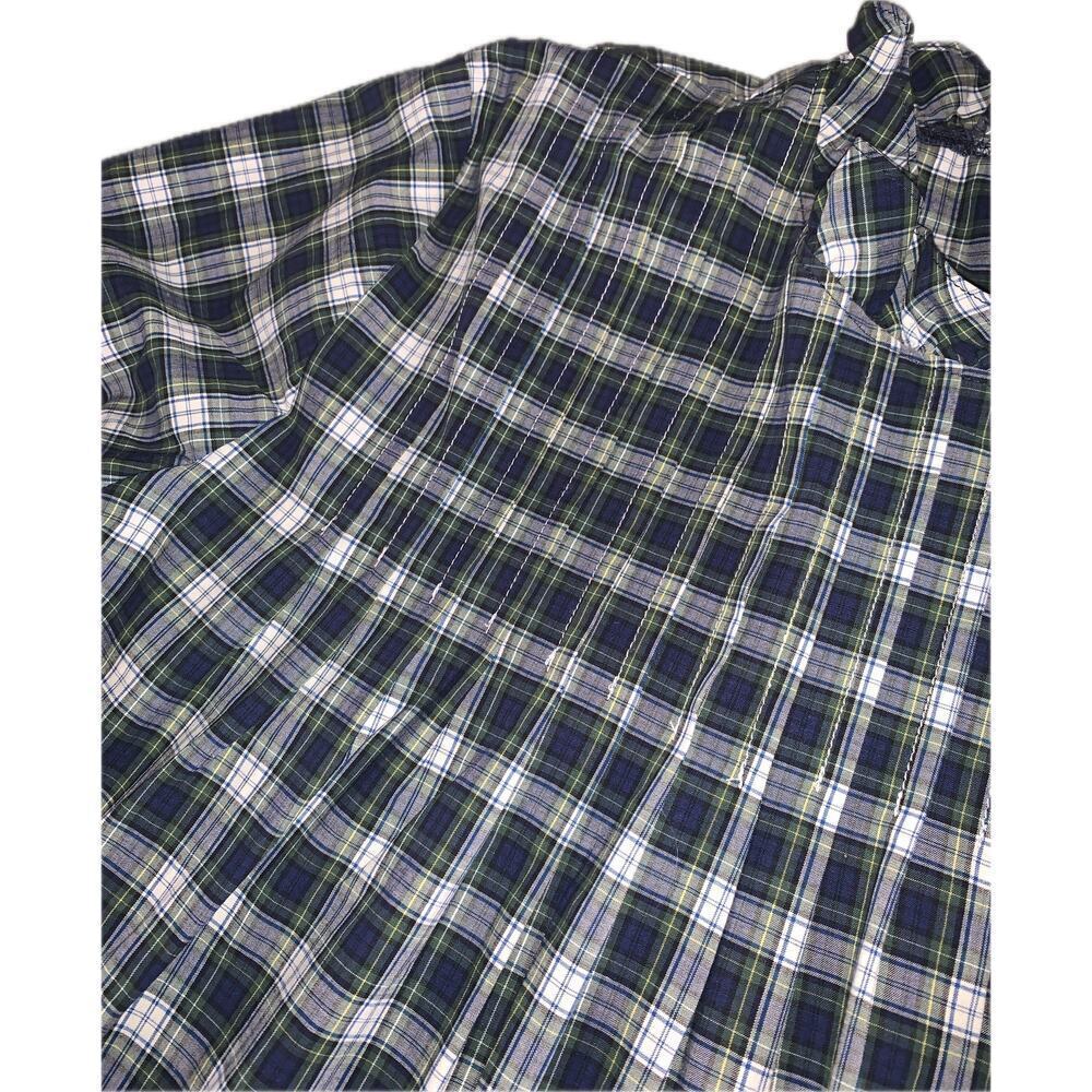Polo Ralph Lauren Girls Ruffled Babydoll Plaid Long Sleeve Peasant Blouse 16 - Picture 7 of 11